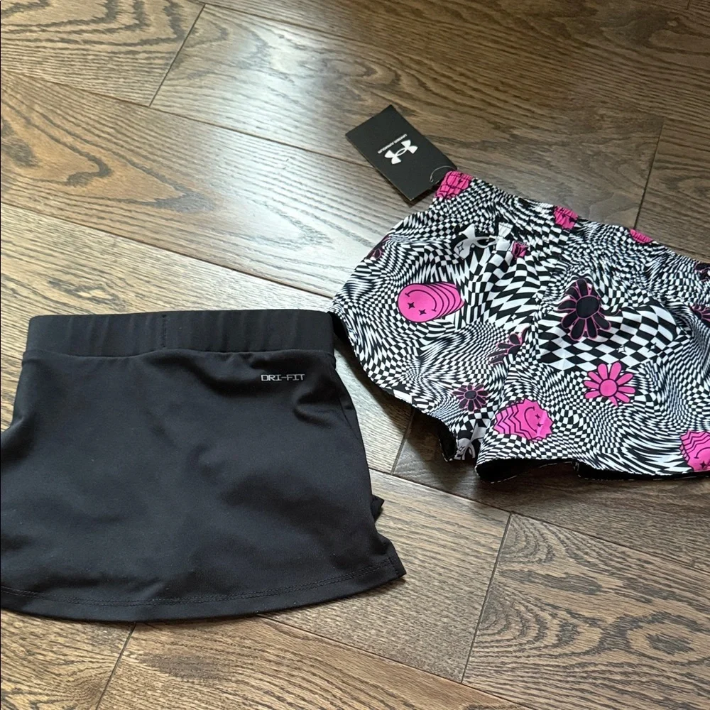 Nike Black and Pink Kids Bottoms